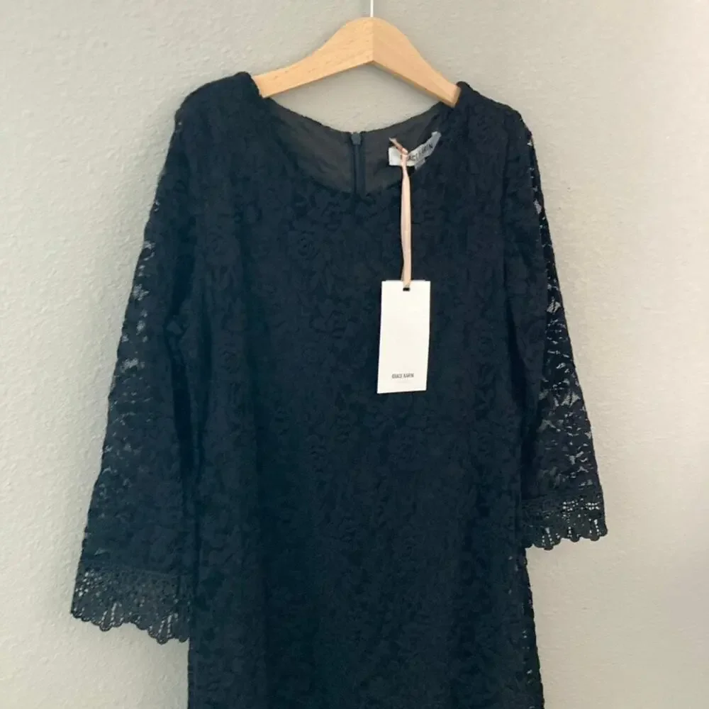 Grace Karin NEW Long Sleeve Lace Dress - Black - 9/10